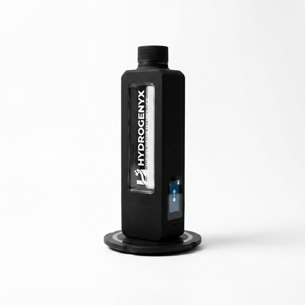 Écran de la gourde HYDROGENYX Flask, cycle d'électrolyse hydrogène
