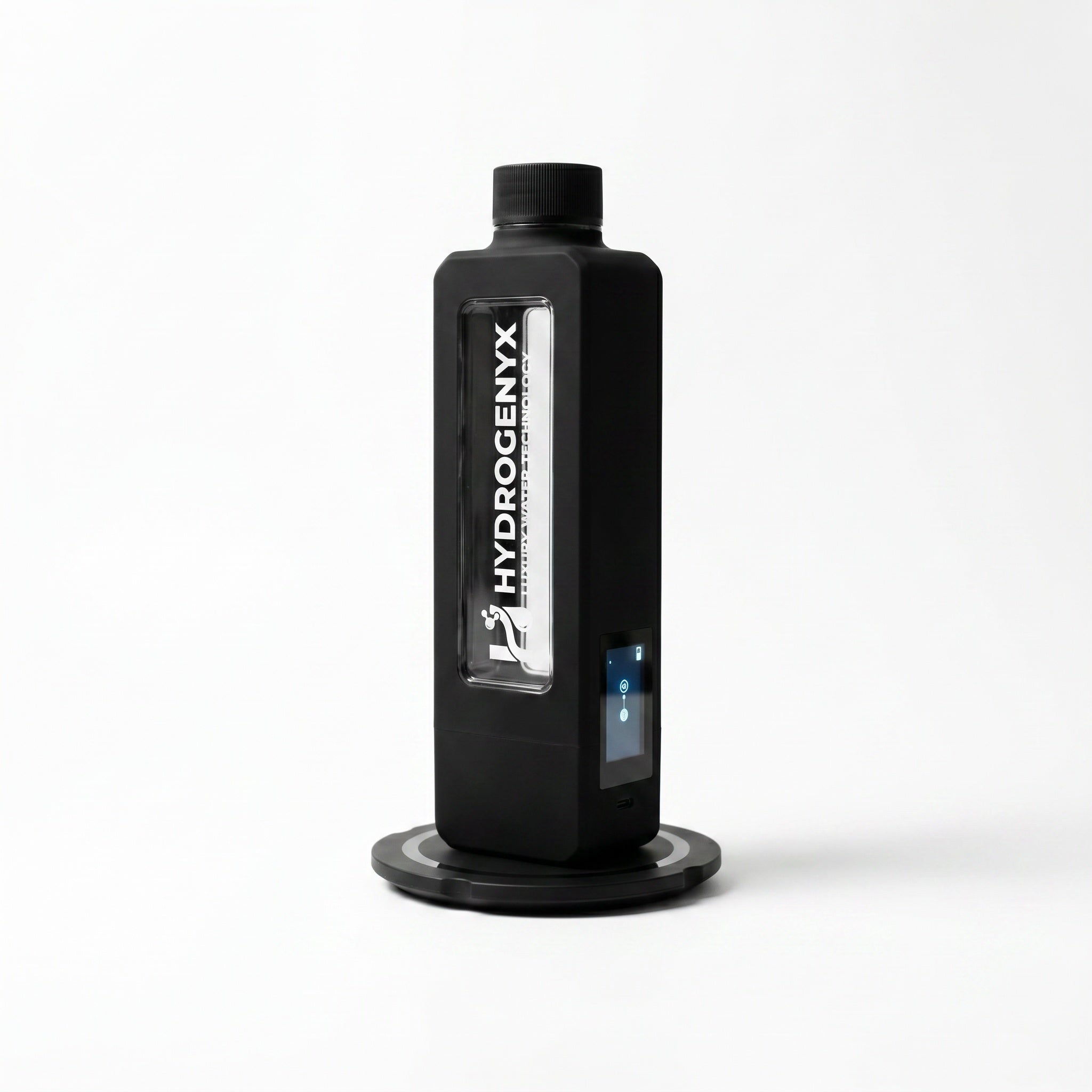 Écran de la gourde HYDROGENYX Flask, cycle d'électrolyse hydrogène